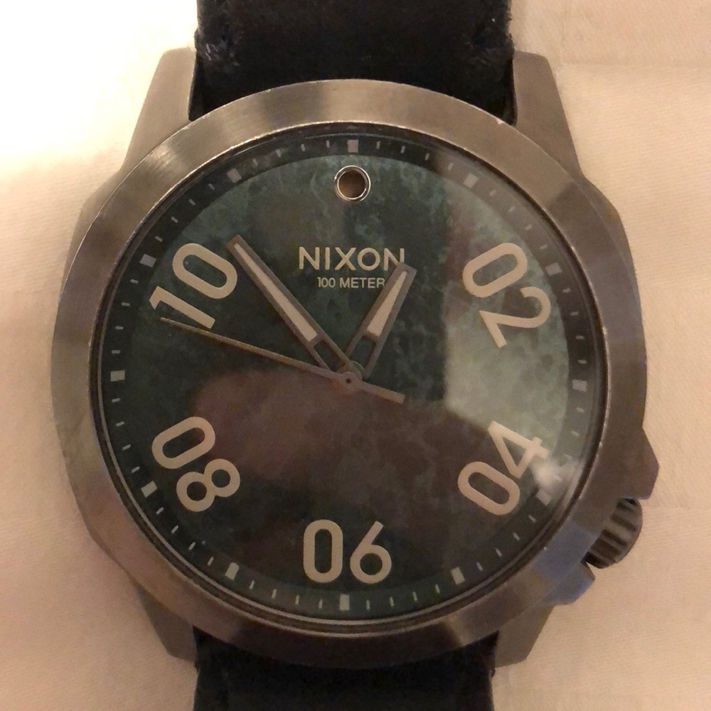 Nixon The Ranger 45 Stainless green marble watch